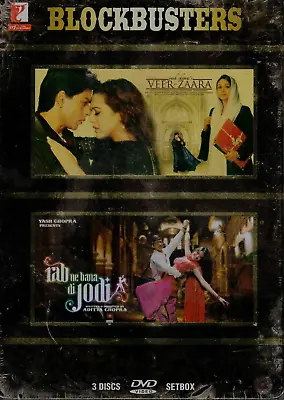 Blockbusters- Veer-Zaara / Rab Ne Bana Di Jodi- 3 Dvd Set- Bollywood Movie[DVD] • $30.50