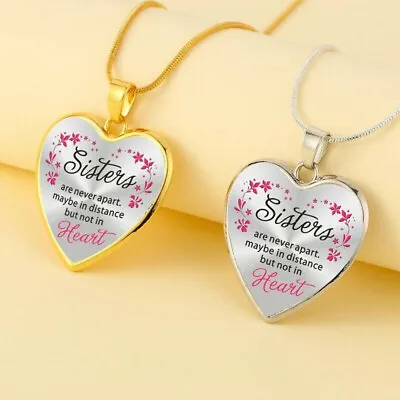 Family Gift Mom Pendant Love Heart Necklace Mom From Daughter Sister Jewellery • $1.56