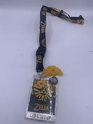 Lot Of X2 Legend Of Zelda LED LIGHT UP Reversible Lanyards WSticker NEW RARE • $17.49