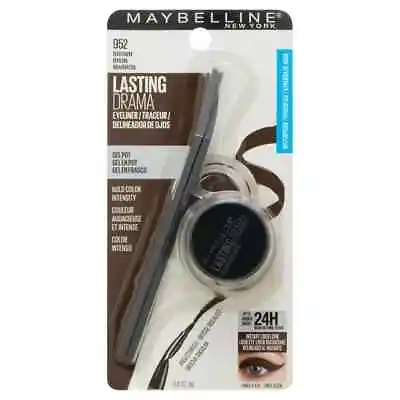 Maybelline LASTING DRAMA Waterproof Gel Pot Eyeliner + Brush 952 BROWN 0.106oz • $10