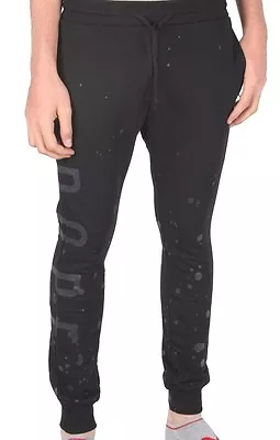 Dope Black Gray Gradient Splatter Skinny Fleece Sweatpants Jogging Pants NWT • $44.25