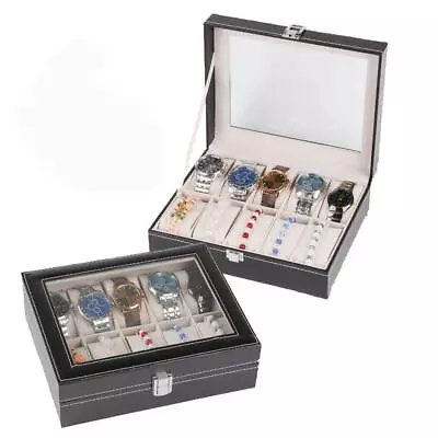 6/12/20/24 Grids Slots Watch Box Display Storage Holder Organizer Gift • $20.99