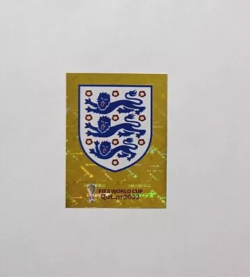 England Badge Gold Border 2022 Panini FIFA World Cup Sticker ENG2 Harry Kane • $5.49