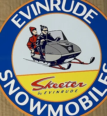 Vintage Style Skeeter Evinrude Snowmobiles Metal Heavy Quality Sign • $55
