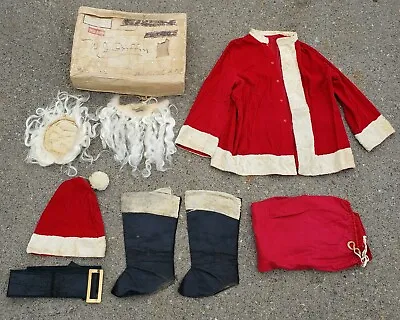£146.05 • Buy Rare Vintage Santa Claus Costume Outfit Suit Life Size 1940's Christmas Xmas Set