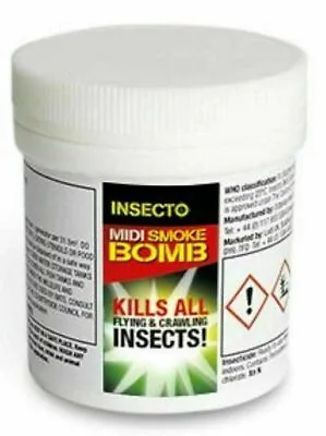 Insecto Midi Smoke  Kills Spiders Mites Eggs Bed Bugs Flies & Fleas 15.5g • £10.95