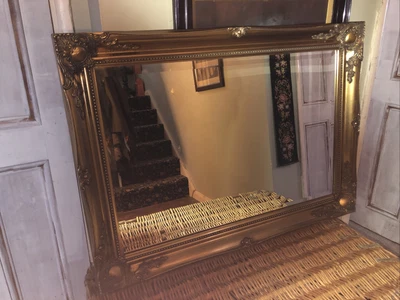 £75 • Buy Large Ornate Rococo Baroque Gold Gilt Style Bevelled Mirror