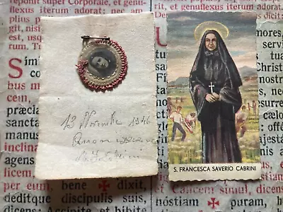 RARE VINTAGE LOT RELICS St Cabrini : Canonization November 13 1946 - SPECIAL ! • $394.99