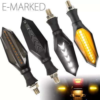 4X M10 Arrow Motorcycle Flowing Turn Signal Light Blinker Indicator Universal • $19.89