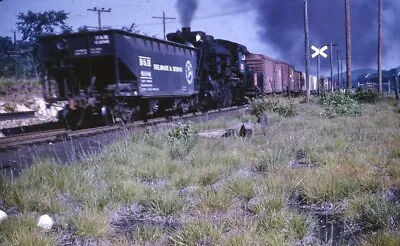 CV CENTRAL VERMONT Railroad Steam Locomotive PALMER MA DUPLICATE Photo Slide • $3.99