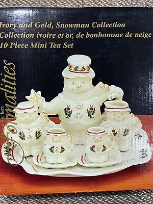 Formalities Baum Brothers 10 PC Mini Tea Set Childs Snowman Christmas Holiday • $14.99