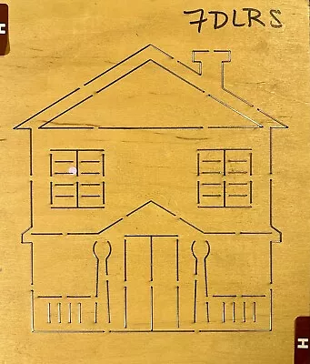 “HOUSE #3” ELLISON ACCU JUMBO STEEL RULE CUTTING DIE 9 3/4” X 11 3/4” • $25