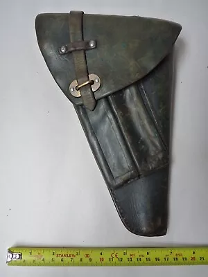 Original WW2 Swedish M40 Husqvarna Lahti Pistol Holster Brown Leather -P08 Luger • £22