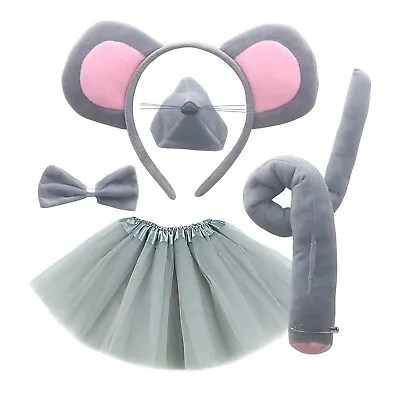 Kids Animal Costume New Mouse Hair Band Cute Nose Accessories Halloween Bowtie • $6.57
