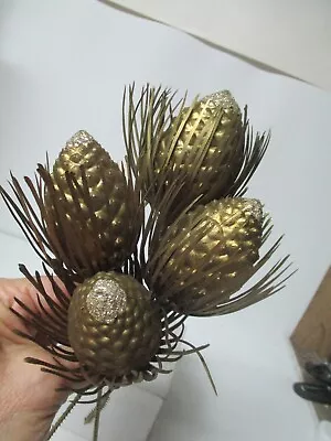 4 Vintage 5&10 Christmas Floral Picks - Pinecone With Pine Needles • $15