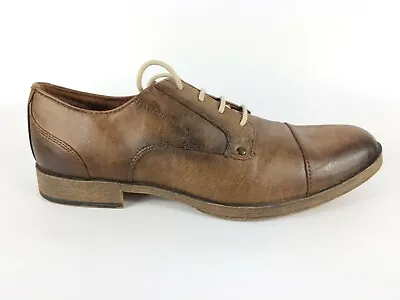 H & M Brown Leather Casual Shoes Uk 7 Eu 41 • £15.99