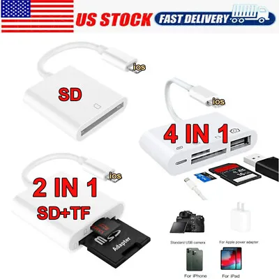 USB To Card Reader Adapter USB Camera Micro SD Memory Slot For IPhone IPad IPod • $9.99