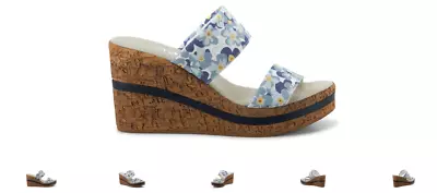 Onex Anastasia Blue Floral Wedge Sandal Women's Sizes 5-11/NEW!!! • $149.95