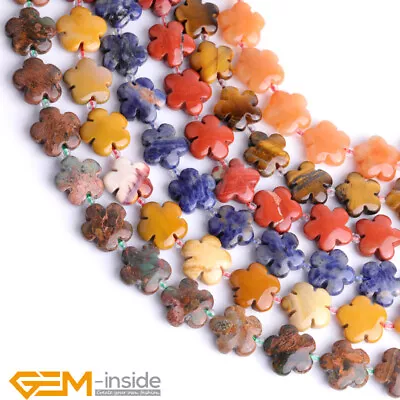 Natural Assorted Gemstones Flower Plant Spacer Loose Beads Jewelry Making 15  AU • $18.69