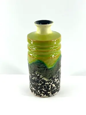 Vintage V EB Haldensleben Vase Green 17cm Tall MCM Germany • $38