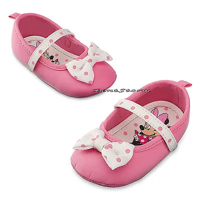 Minnie Mouse Pink Polka Dot With Bow COSTUME BABY Dress Up SHOES Disney Store  • $11.95