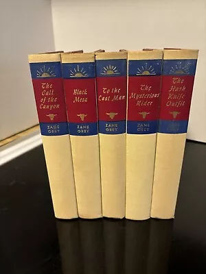 ZANE GREY (WALTER J BLACK)  LOT OF 5 Hardcover Books 1952 • $25