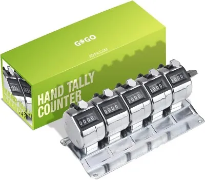 5Unit Mechanical Tally Counter Manual Clicker Desktop W/ Base Bank Sport Counter • $39.99