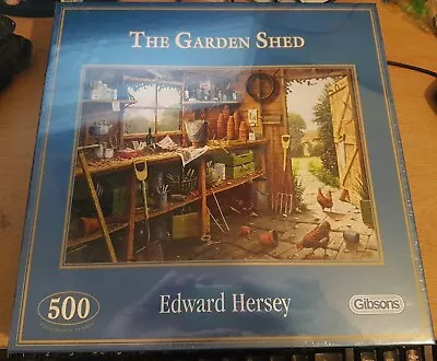 The Garden Shed By Edward Hersey Gibsons Puzzles 500Pcs Jigsaw SEALED • £14.99