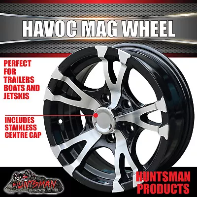 14x5.5  HT Holden Pattern Havoc Alloy Mag Wheel Rim Caravan Boat Jetski Trailer • $140