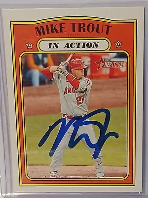 Mike Trout Hand Signed Los Angeles Angels Trading Card COA Hologram MLB • $89