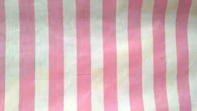 Pink 1  Cabana Stripe Poly-cotton 60  Sewing Craft Decor Dress Fabric New • $4.98