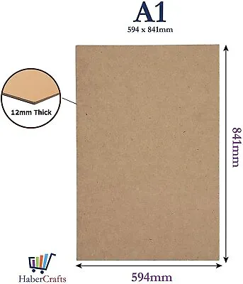 A1 MDF Drawing Board Sketching Smooth Surface Artist 12mm Thick (594mm X 841mm) • £34.99