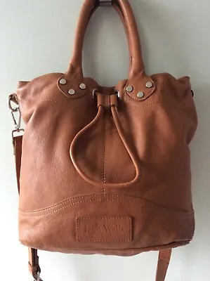 JACK WILLS Real Leather Ladies Chestnut Brown Slouchy Handbag With Shoulderstrap • £30