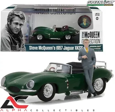 Greenlight 86434 1:43 1957 Jaguar Xkss Steve Mcqueen Figure • $34.95