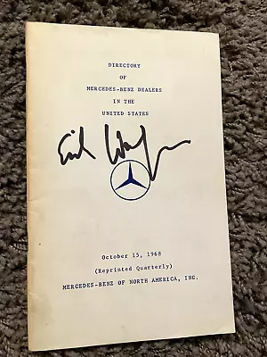 MERCEDES 300SEL 6.3 Dealer Directory Booklet SIGNED BY ERICH WAXENBERGER M100 • $399