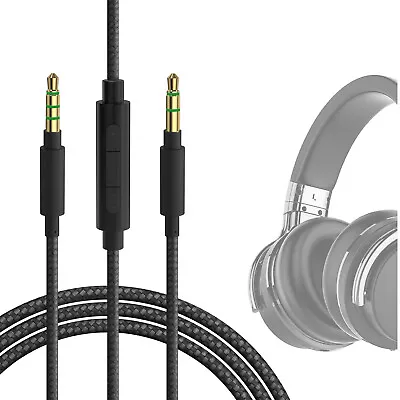 Geekria Audio Cable With Mic For COWIN E7 E8 Soundcore Q20i Q45 (4ft) • $18.59