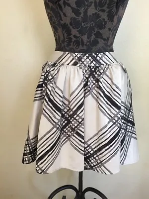 Target Go International Skater Skirt Size 7 A-Line Mini Full Circle Black Gray • $10.95