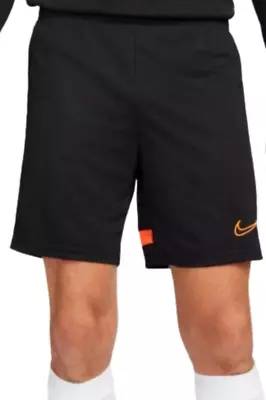 NIKE Men's Academy Dri-Fit Shorts Football Soccer Futbol Black/Orange Large • $22