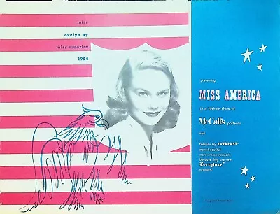 Miss America Evelyn Ay 1954 Folder McCall's Patterns Fashion Show Meier & Frank • $28.21