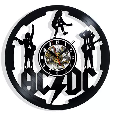 AC DC Vinyl Wall Clock Records Decor Gift Birthday Holiday Home Decor Music Art • $13.99