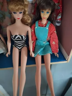Vintage Barbie Doll Bundle One From The 70s ? And One Reproduction From The 90s. • $56