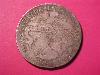 Colombia 8 Reales Silver Crown 1843-r.s. Bogota (worn) • $28