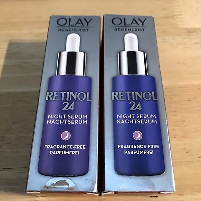 2 X Olay Regenerist Retinol 24 Night Serum Fragrance Free - 40 Ml • £20