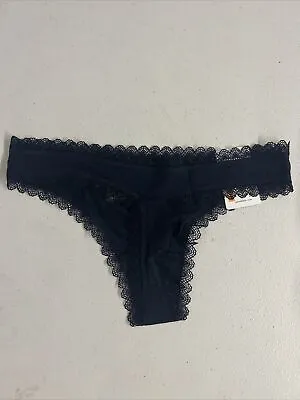 Calvin Klein Flirty Micro Thong Panty Small Blue Lace • £9.12