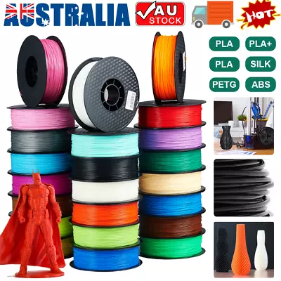 PLA+ SILK PETG PLA ABS 1.75mm 3D Printer Filament 1KG+ Neatly Wound Eco-friendly • $20.11