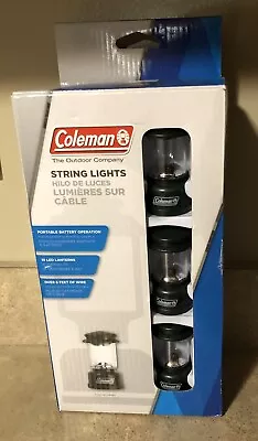 Coleman LED String Lights Black 10 LED Lanterns New In Box • $23.73