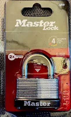 Master Lock 500D 13/16in 21mm Padlock 1-3/4in 44mm Lock With 2 Keys NEW • $8.99