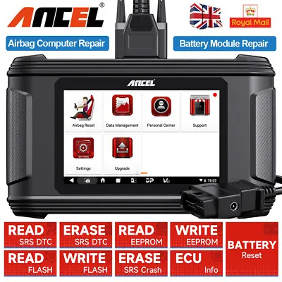 AR500 Car Airbag Code Reader OBD2 Scanner Diagnostic Tool Airbag Module Repair • £779.99