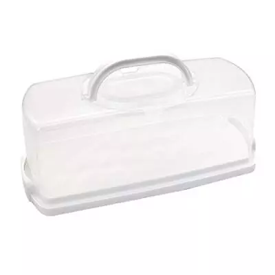 Plastic Rectangular Bread Box With Portable Handle Loaf Cake Storage Contain... • $24.97