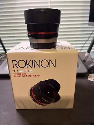 Rokinon 7.5mm F/3.5 Ultra Wide-Angle Fisheye Lens For Micro 4/3 MFT • $80